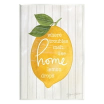 Stupell Troubles Melt Like Lemon Drops Sign Food & Beverage Painting Wall Plaque Unframed Art Print Wall Art