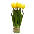 thumbnail image 1 of (Un paquete de 12) 12 tulipanes Tianshan en maceta flores artificiales de interior tulipanes simulados flores de mesa flores decorativas arreglos florales arte floral - amarillo, 1 of 5