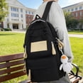 thumbnail image 7 of Backpack Large Capacity Korean Style Concise Travel Daypack Polyester Water Repellent Bookbag for Teens College Adults Unisex Campus Fashion by PALIFEUR, 7 of 7