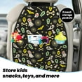 thumbnail image 5 of Naloa cartoon Skull spider web 2Pcs Anti-Kick Back Seat Cover Kick Mat, Car Seat Protector with 3 Storage Pockets, 5 of 8