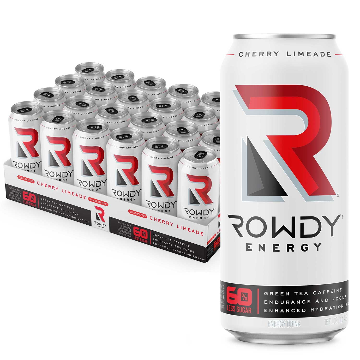 Rowdy Energy, Cherry Limeade Energy Drink, 16 fl oz, 24 Pack