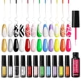 thumbnail image 1 of Esmalte de uñas en gel TWOEIGHT Liner Nail Art, 12 colores, 8 ml, lámpara UV, 1 of 6