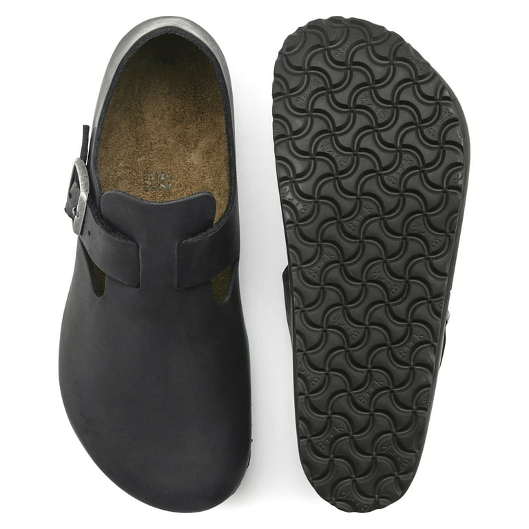 Birkenstock London BS Narrow Leather Clog, 36, Black - Walmart.com