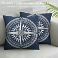 thumbnail image 3 of Nawypu  Nautical Blue Pillow Covers Two-Sided Anchor Lighthouse Sailboat Compass Decorative Pillow Cases Cushion Covers for Sofa Couch Bed Home Decor …, 3 of 5