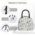 thumbnail image 4 of Fotbe Eiffel Tower Bolsa de Almuerzo con Estampado, Lonchera Aislada, Contenedor de Comida Reutilizable Tipo Cooler a Prueba de Fugas, 4 of 6