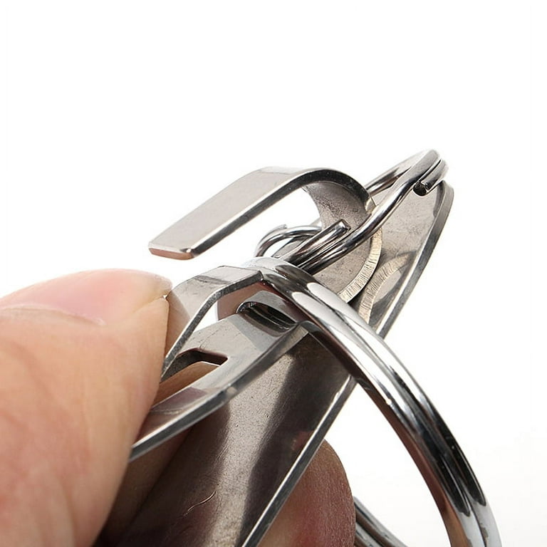 4 Pieces Belt Key Clip Key Holder Belt Security Metal Key Clip for Belt  Belt Clip Key Chain for Men Home Office Supplies (Silver)