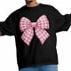 thumbnail image 4 of Camisetas informales de manga corta con lazo a cuadros rosas para hombre, camisetas gráficas, 4 of 8