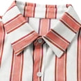 thumbnail image 4 of YUGYXL Men's Knit Shirts Short Sleeve Button Down Shirt Striped Casual Summer Beach Shirts Pink XL, 4 of 6