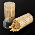thumbnail image 3 of 2 Pack 220 Pieces Total Bamboo Forks Mini Food Picks Double Prong Cocktail Forks Blunt-end Forks for Banquet Catering Party, 3.5 Inches, 3 of 7