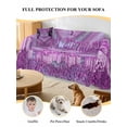 thumbnail image 4 of Happy Birthday Purple Couch Cover, Gifts Balloons Goblet Shinning Glitter Ribbons Sofa Cover Blanket for 2 Seat Cushion, Sectional Sofa Slipcover Protector for Living Room Bedroom 71''x102'', 4 of 9