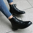thumbnail image 6 of Mostsola Ankle Boots for Women Dressy Business Casual Shoes Lace up HIgh Top Oxford Sheos Booties, 6 of 9