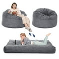 thumbnail image 4 of AKDSteel Large Bean Bag Chair With Filling, Convertible 2-In-1 Sofa Bed For Adults With Washable Corduroy Cover, 4 of 8