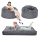 thumbnail image 1 of Yeshouse Sillón puf grande convertible en cama con relleno, 2 en 1, para adultos con funda de pana lavable, sofá cama para sala de estar y dormitorio, 1 of 8