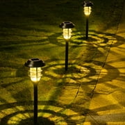 8 Pack Solar Lights Outdoor, Warm White Solar Landscape Lights, Waterproof Outdoor Solar Lights Walkway for Patio, Lawn, Yard and Landscape…