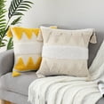 thumbnail image 2 of Tufted Throw Pillow Cover, 18 inches Chenille Tassels Triangle Fluffy Soft Pillow Cases, 1 Piece Lovely Plush Sofa Couch Bed Cushion Cover Cute Home Decoration, Cover Only, 2 of 7