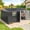 Black, variant on MUCHANT 10'x12' Outdoor Metal Storage Shed with Window and Lockable Doors, Steel Garden Tool Sheds for Backyard, Patio, Lawn