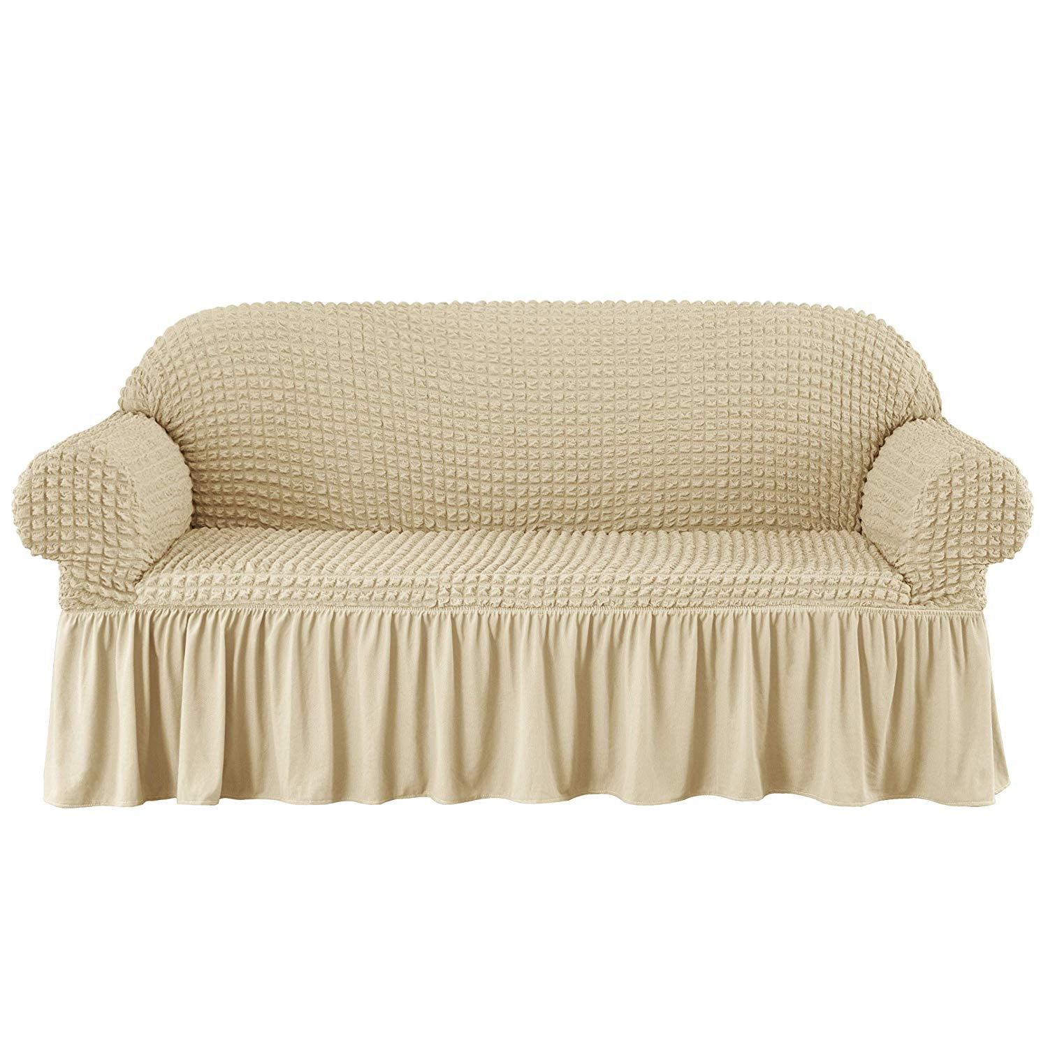 Subrtex Stretch Sofa Cover Skirt Style Couch Slipcover 1 Piece