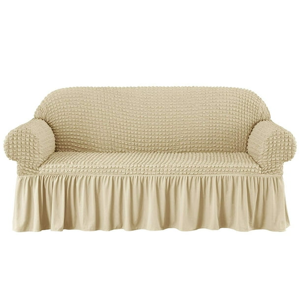 Subrtex Stretch Sofa Cover Skirt Style Couch Slipcover 1 Piece