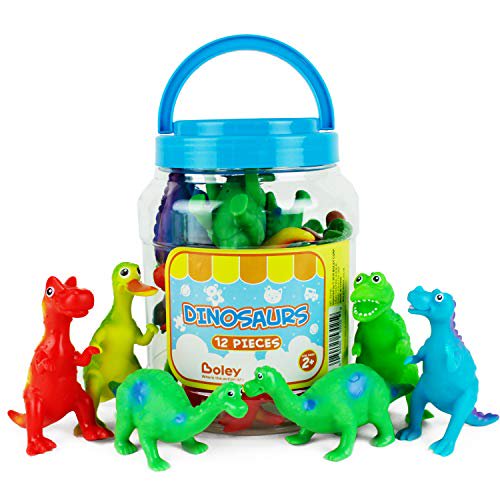 Boley Educational Toys for Kids and Toddlers 12 Piece Toy Dinosaur Figure Bucket Includes T Rex Brontosaurus and More Walmart