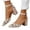 Beige, variant on Womens Low Chunky Heels Dress Sandals Pump Pointed Toe Embroidery Ankle Strap Wedding Block Heeled Sandals