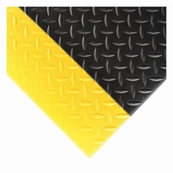 Notrax Antifatigue Mat,Black,YllwBrdr,2x8ft 419S0028BY