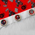 thumbnail image 4 of Feelyou Teens Red Dirt Bike Curtains Pack of 2 (42x84 Each), Motorcycle Extreme Sport Curtains Blackout, Black White Buffalo Bedroom Curtains, Black Out Curtains Decor, 4 of 6