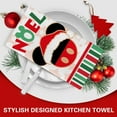 thumbnail image 6 of Christmas Kitchen Dish Towels Set of 2, Red Green Xmas Holiday Drying Hand Towels Baking Cooking Cloth, Winter Noel Stars Stripes Home Kitchen Decoration 18 x 26 Inch, 6 of 6