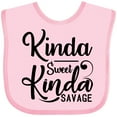 thumbnail image 3 of Inktastic Kinda Sweet, Kinda Savage Boys or Girls Baby Bib, 3 of 4