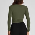 thumbnail image 5 of ZyeKqe Womens Long Sleeve Shirts Crewneck Going out Tops Slim Fitted Undershirts Base Layer Stretchy Basic Tight Tees, 5 of 7