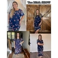 thumbnail image 4 of Oudiya House Dress for Women with Pockets Moomoo Dresses Short Sleeve Mumu Nightgown Button Down Sleepwear, S-3XL, 4 of 5