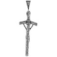 thumbnail image 2 of Sterling Silver Jesus of Nazareth King of The Jews Crucifix Necklace  24 inch 1.8mm Chain, 2 of 4