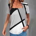 thumbnail image 2 of Nmnitkp Womens Summer Tops Beautiful,Short Sleeve Shirts for Women Eyelet Embroidery Summer Dressy Tops 2025 Trendy Lace Casual T-Shirts Work Outfits Gray,3XL, 2 of 5