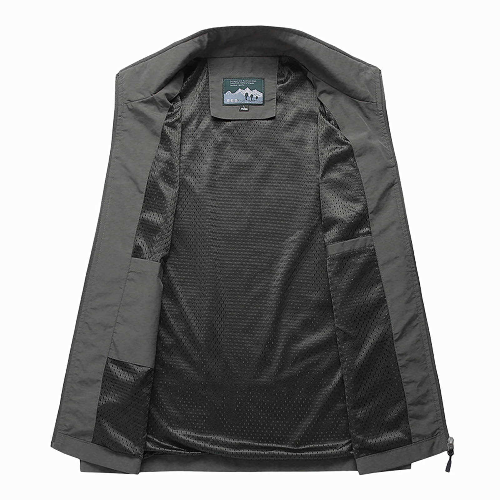 XFLWAM Men's Lightweight Vest Softshell Sleeveless Windproof Jacket with Zipper Pcoket Cycling Travel Hiking Running Golf Army Green XXL