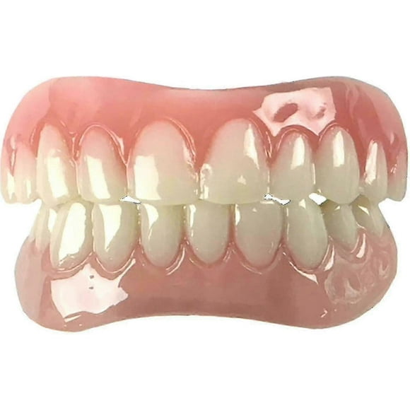 Instant Smile Comfort Fit Flex Teeth - Upper and Lower Matching Set Natural Shade! Fix Your Smile at Home Within Minutes!