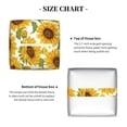 thumbnail image 5 of Gukieu Sunflowers Print Leather Tissue Box, PVC Waterproof Velcro Opening and Closing Square Tissue Box Holder, Suitable for Home and Office Decoration, 5 of 7
