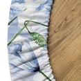thumbnail image 5 of Ambesonne Floral Fitted Round Tablecloth, Blue Tender Romantic Flowers, 40"- 44" Diameter, Pale Sky Blue Green and White, 5 of 5