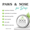 thumbnail image 3 of PAWS & NOSE Soothing Paw Balm for Dogs | Moisturize & Protect Dry, Irritated, Red Itchy Paws & Cracked Snouts | Natural, Lick Safe with Aloe + Shea Butter | Made in USA, Unscented, Vegan, 3 of 8