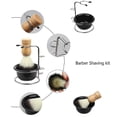 thumbnail image 3 of Shaving Kit for Men, Stainless Steel Shaving Razor&Brush Holder Soap Bowl Badger Hair Beard Shave Brush Kit, 3 of 4