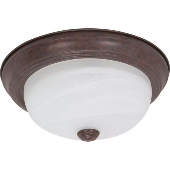 Nuvo 60-206 - 2 Light - 13" - Flush Mount - Alabaster Glass