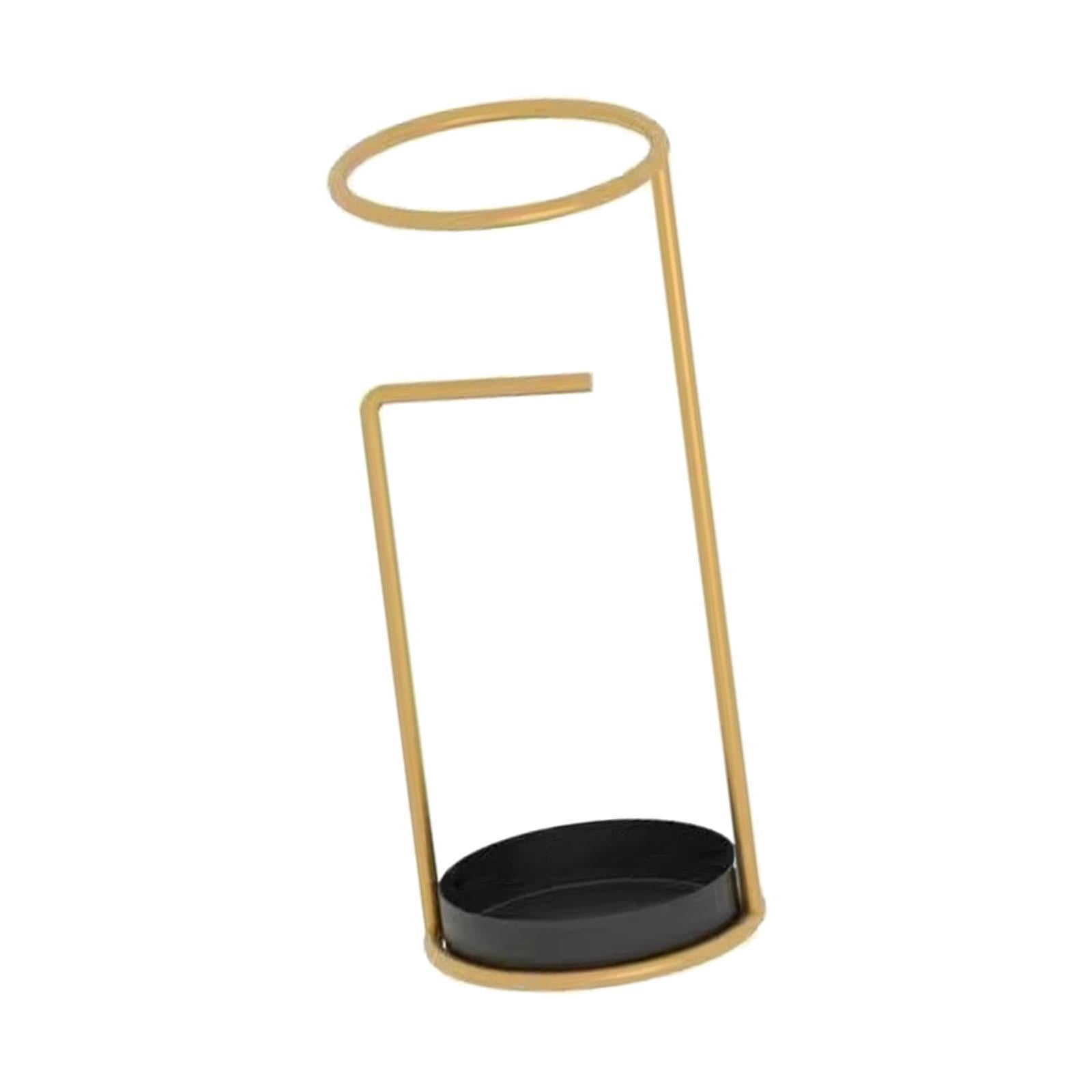 Fiocias Umbrella Stand Holder Umbrella Organizer Bin with Drip Tray for Kitchen Corridor Gold