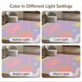 thumbnail image 7 of ODIKA 9'x12' Purple Pink Pastel Floral Harmony Washable Area Rug Abstract Retro Design with Modern Flair Low Pile, Flatwoven, for Great Room, Indoor Concept, Large Living, 7 of 7