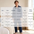 thumbnail image 3 of Kyntgho Men's Two Piece Pajama Set, Long Sleeve Button Front Pajama Shirt with Piping and Straight Pants, 3 of 7