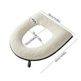 thumbnail image 3 of Kumdkd White Thickened Toilet Seat Cover with Handle, Winter Warm Waterproof Toilet Seat, Removable Soft Fabric Toilet Lid Cover for Cold Weather, Universal Fit for Most Toilets, Easy Clean, 3 of 6