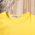 thumbnail image 5 of IZhansean Toddler Kids Baby Girl Basic Tshirt Cotton Ruffle Long Sleeve Tee Shirt Tops Undershirt Yellow 4-5 Years, 5 of 8
