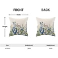 thumbnail image 4 of Blue Wildflower Pillow Covers 20 X 20 Inch Set of 2, Floral Farmhouse Outdoor Decorative Throw Pillow Covers Plant Outdoor Pillows for Couch Home Sofa Living Room, 4 of 6