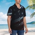 thumbnail image 3 of Yiaed American Flag Waving Print Print Hawaiian Shirt for Men Short Sleeve Button Down Shirts Beach Shirts for Men,Medium, 3 of 7