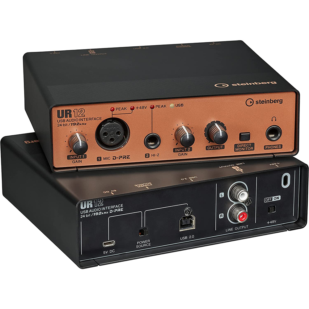 Steinberg UR12B Podcast Starter Pack With Mic, Mic Stand and Pop
