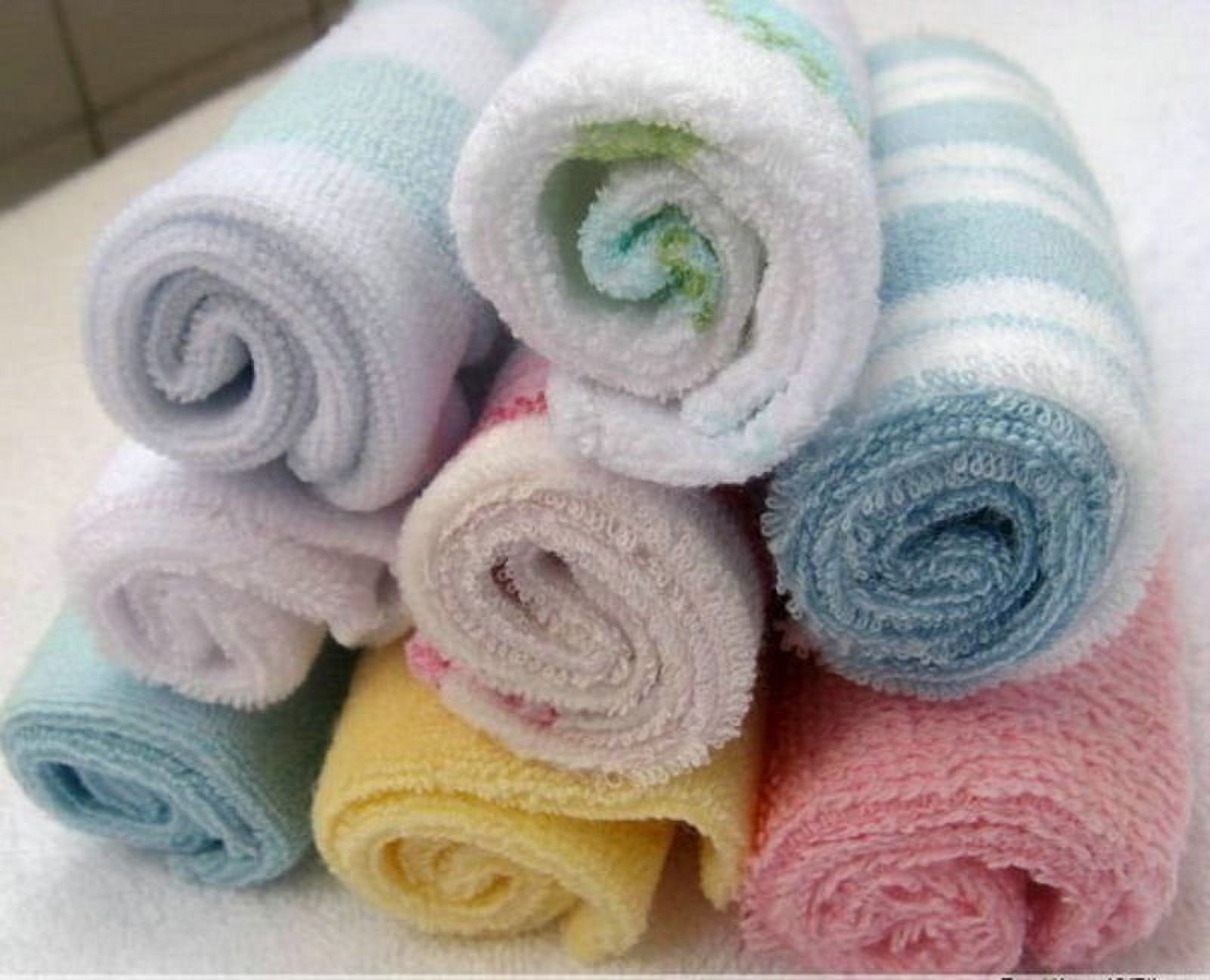 8Pcs Baby Infant Newborn Children Bath Towels Washcloth Bathing Feeding Cloth Soft