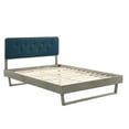 thumbnail image 2 of Modway Bridgette 63.5" Queen Wood Platform Bed with Angular Frame in Gray/Azure, 2 of 7