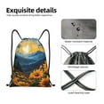thumbnail image 3 of Kdxio Elegant Sunset Sunflower Print Drawstring Backpack Bag,Waterproof Draw String Back Sack, Gym Drawstring Bags Swim Bag For Unisex, 3 of 5
